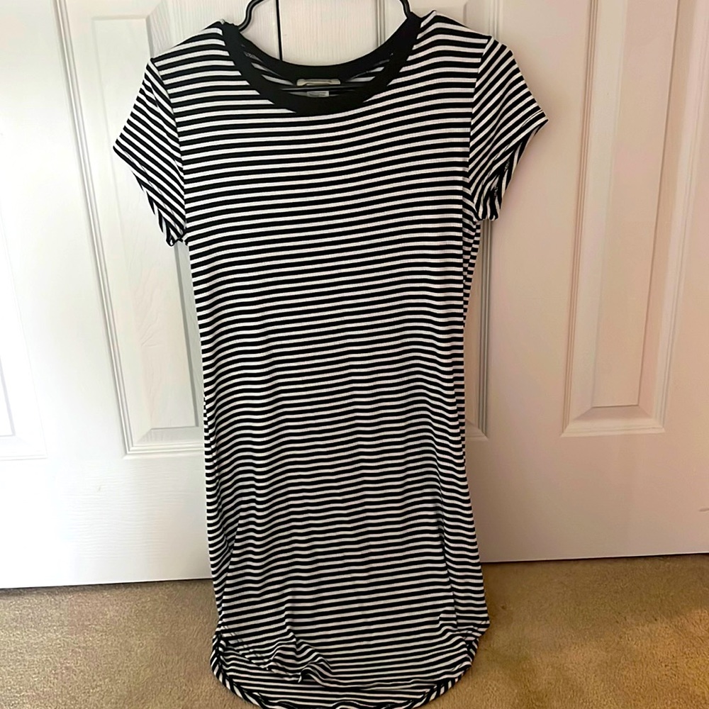Black and White striped dress
